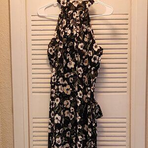 Bebe mystic green halter maxi dress